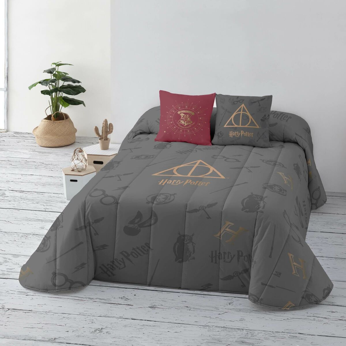 Bedspread (quilt) Harry Potter Deathly Hallows Multicolour 250 x 270 cm 250 x 3 x 270 cm Bed 150 cm