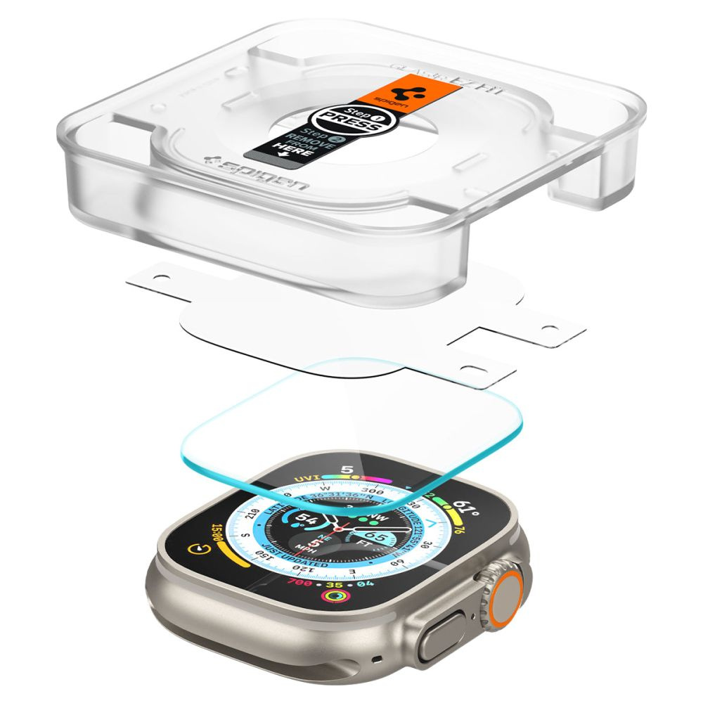 Spigen GLAS.tR ez Fit Apple Watch Ultra 49mm Clear [2 PACK]