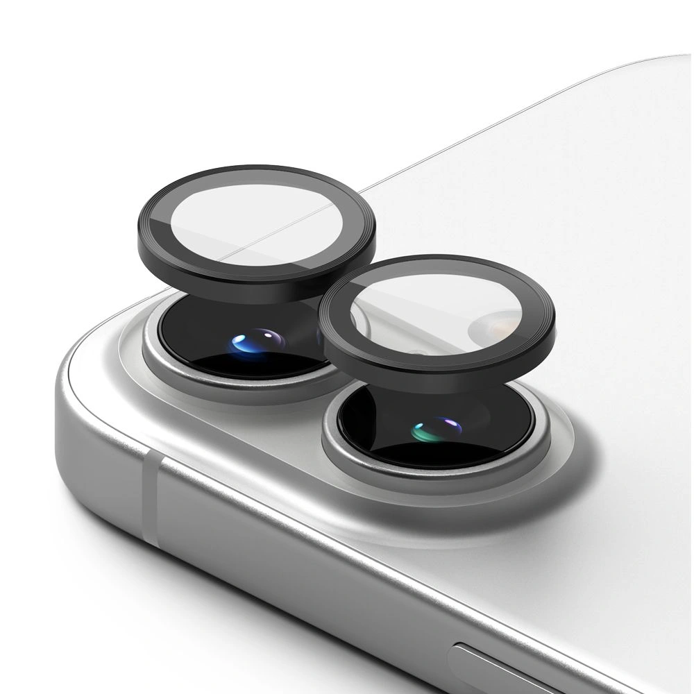 Overlay Ringke Camera Frame Protector Apple iPhone 16 / 16 Plus Black [2 PACK]