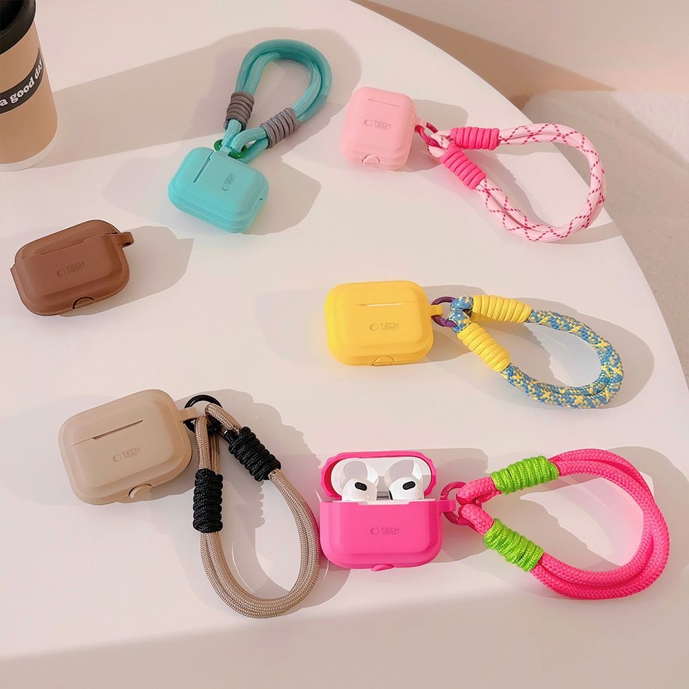 Tech-Protect Silicone Rope Apple Airpods Pro 1 / 2 Cafe Latte