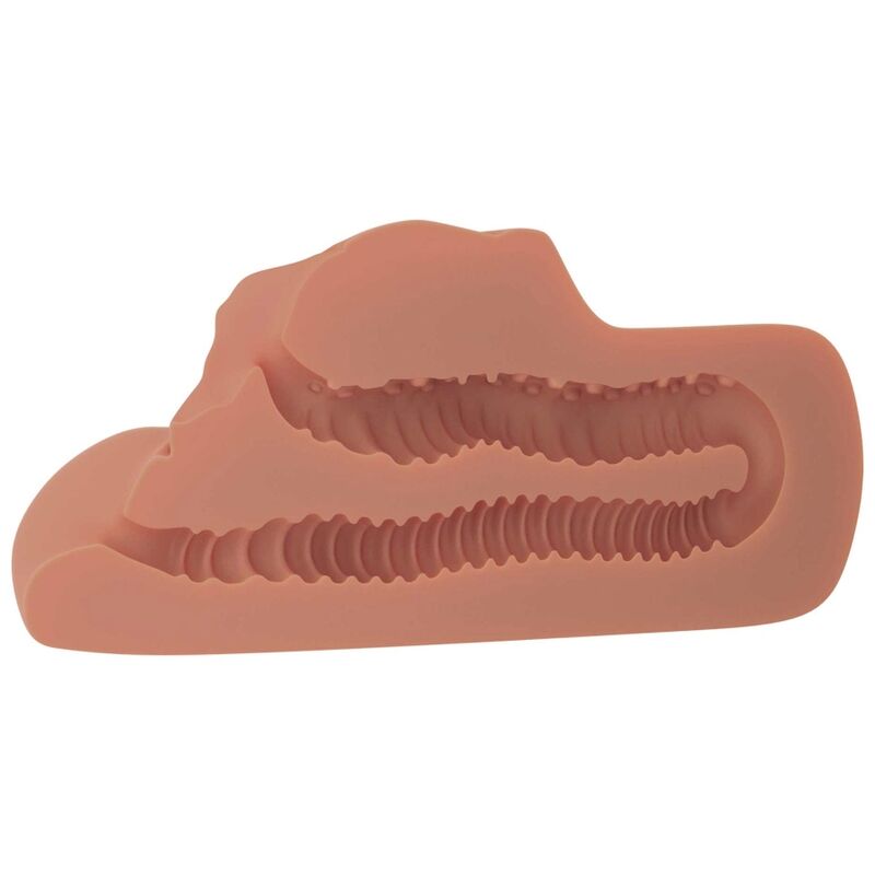 PDX PLUS+ PERFECT PUSSY DOUBLE STROKER - CARAMEL SKIN TONE