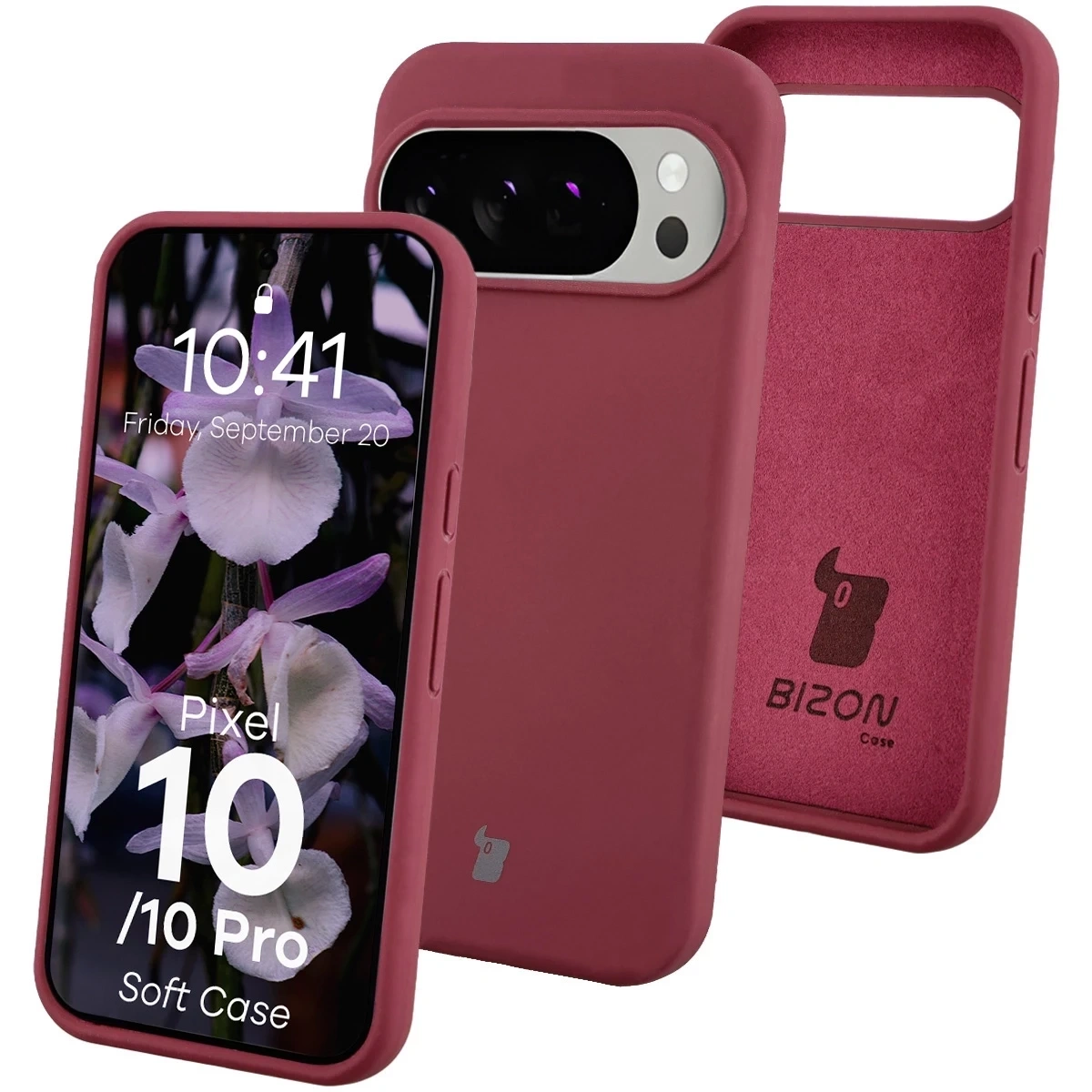 Silikonowe etui Bizon Soft Case do Google Pixel 10 / 10 Pro ciemnofioletowe