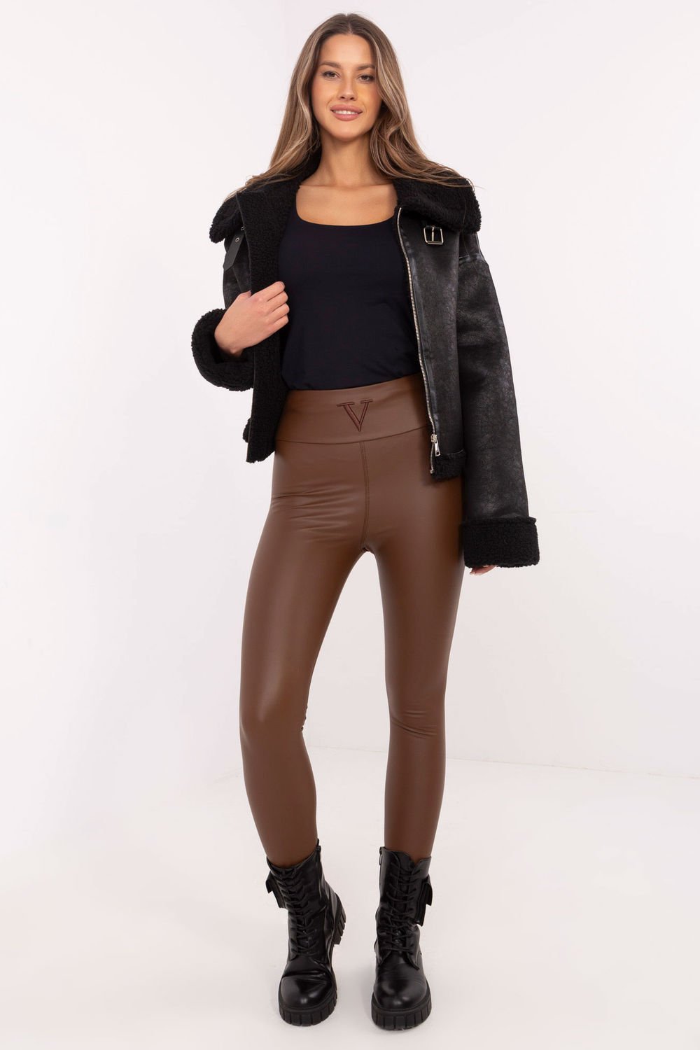  Long leggings model 204133 NM  brown