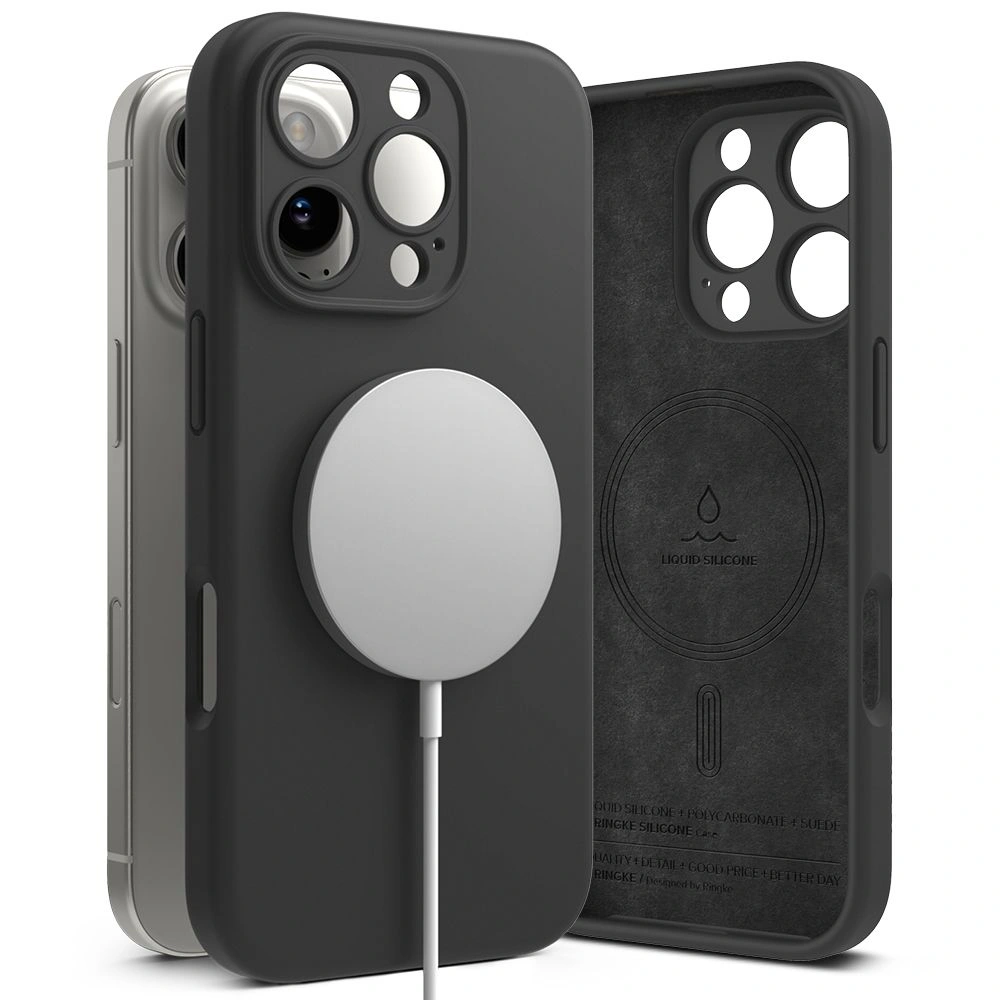 Case Ringke Silicone Magnetic MagSafe Apple iPhone 16 Pro Max Black