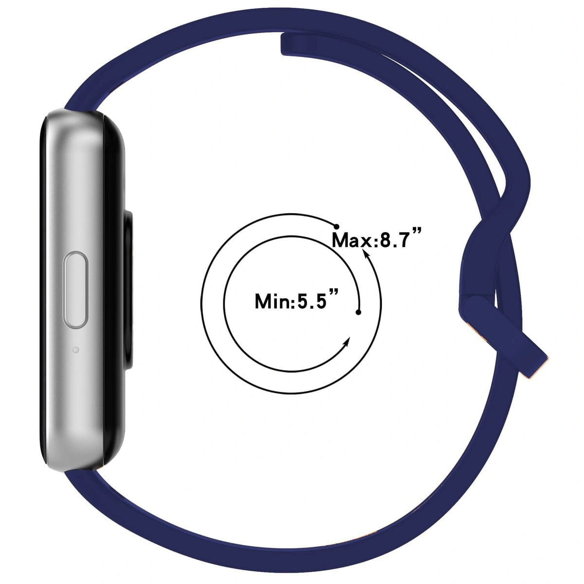 Bizon Strap Watch Silicone Samsung Galaxy Fit 3 navy blue