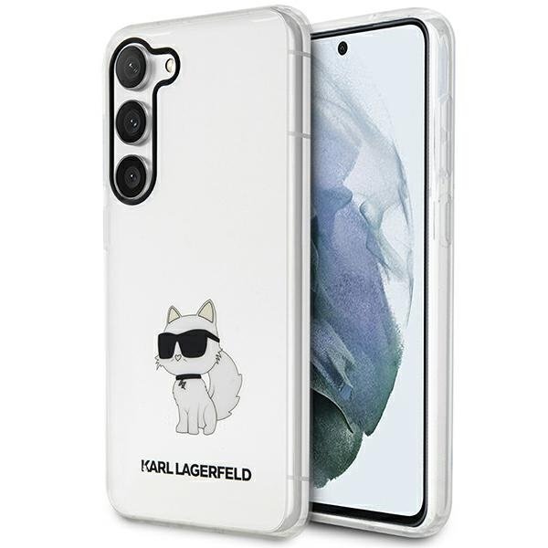 Karl Lagerfeld KLHCS23SHNCHTCT Samsung Galaxy S23 transparent hardcase Ikonik Choupette