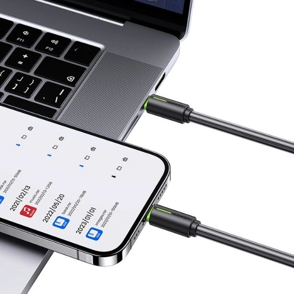 USAMS YU Series USB-C / Lightning cable 30W 1m black