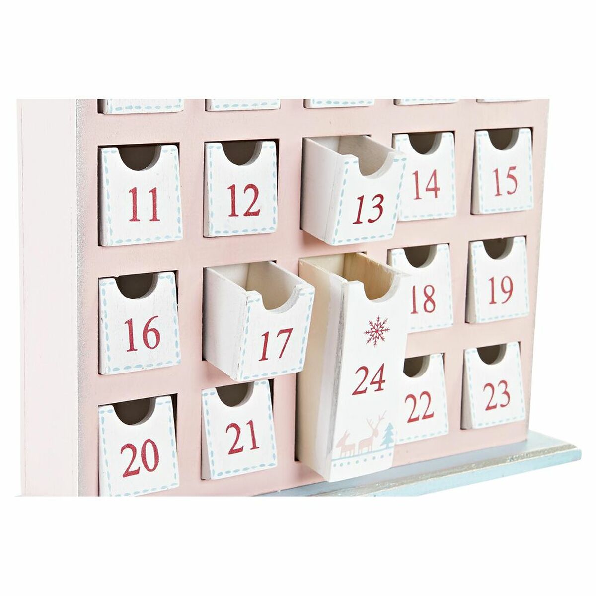 Advent Calendar DKD Home Decor Wood House (27 x 7 x 40 cm) (2 Units)