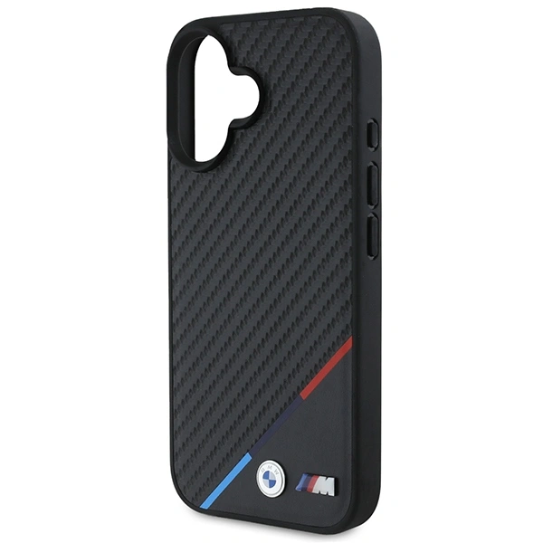 BMW BMHMP16M23PUDTK Apple iPhone 16 Plus hardcase Carbon Tricolor Line MagSafe black