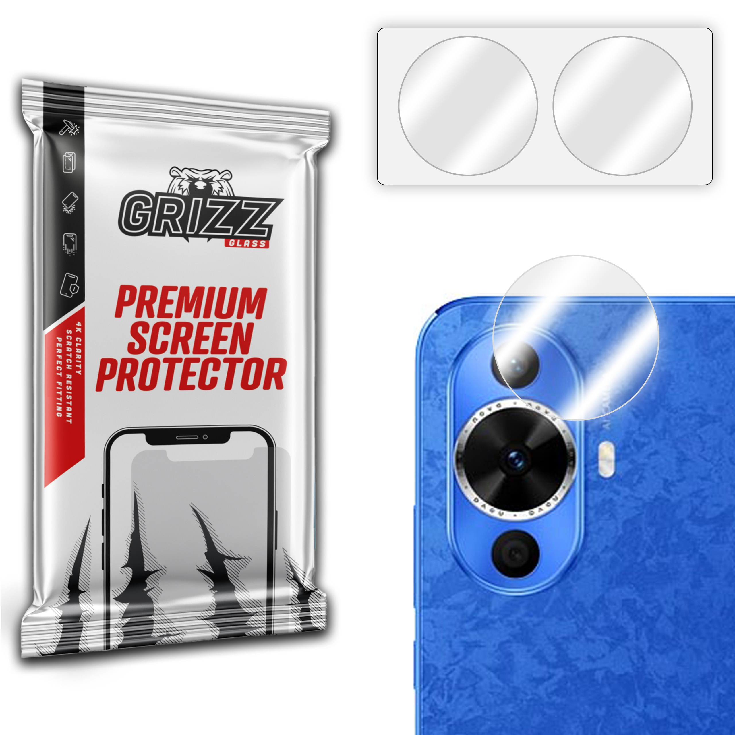GrizzGlass HybridGlass Camera Huawei nova 12 Lite