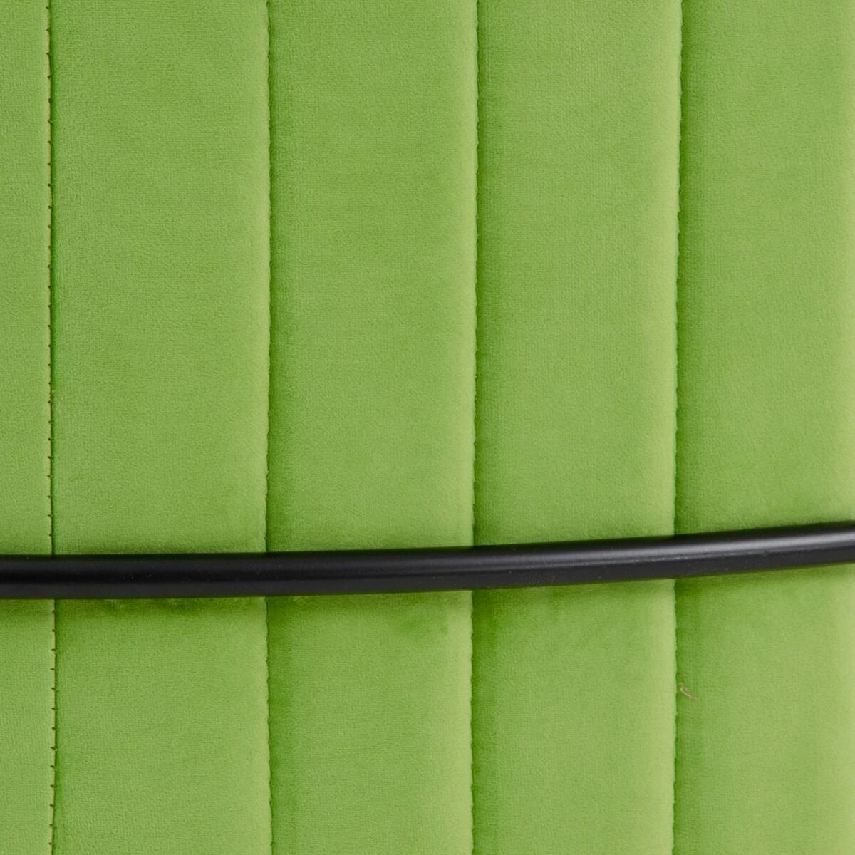 Pouffe 80 x 80 x 46 cm Synthetic Fabric Metal Green