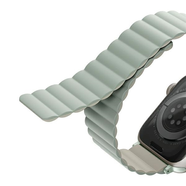 UNIQ Revix strap Apple Watch 4/5/6/7/8/SE/SE2/9/10 40/41/42mm Reversible Magnetic green-beige/sage-beige
