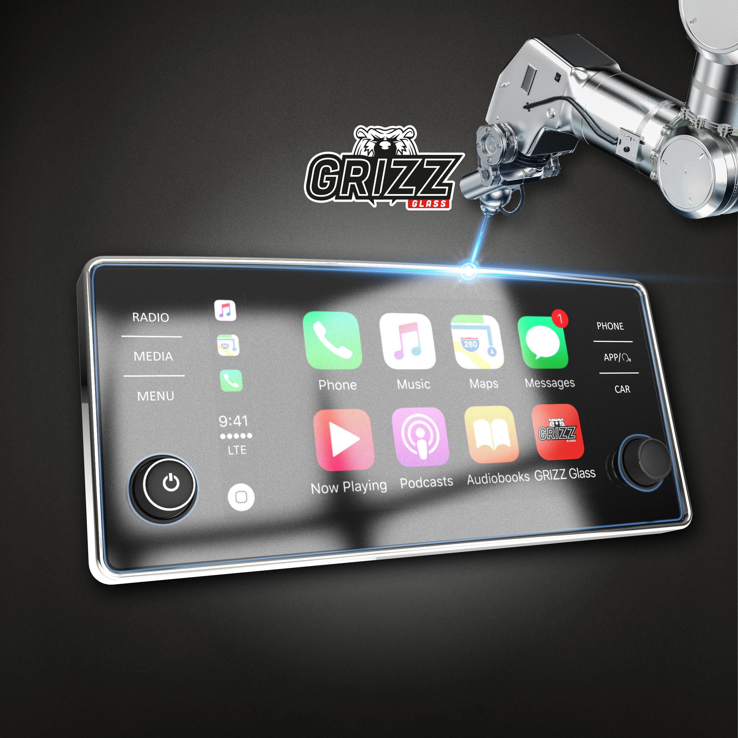 GrizzGlass CarDisplay Protection Skoda Scala 8 inch Bolero
