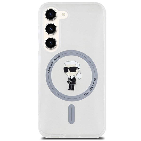 Karl Lagerfeld KLHMS23SHFCKNOT Samsung Galaxy S23 hardcase IML Ikonik MagSafe transparent