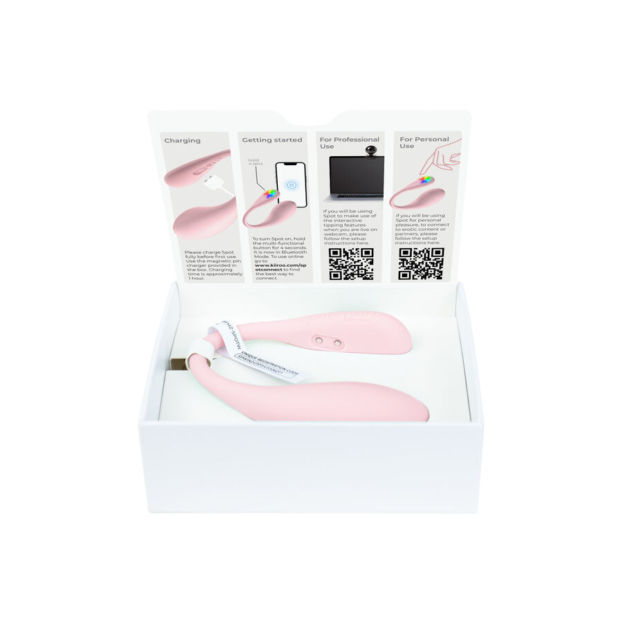KIIROO - SPOT KISS ME U-SHAPED VIBRATOR PINK