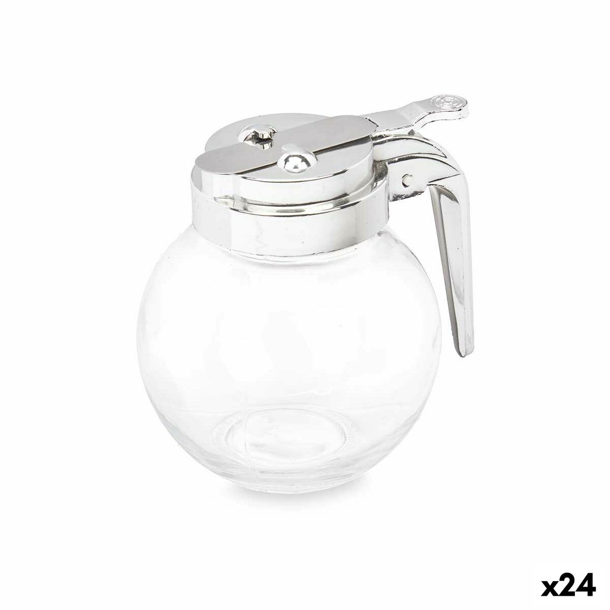 Honeypot Transparent Glass 10,3 x 10 x 9 cm (24 Units)