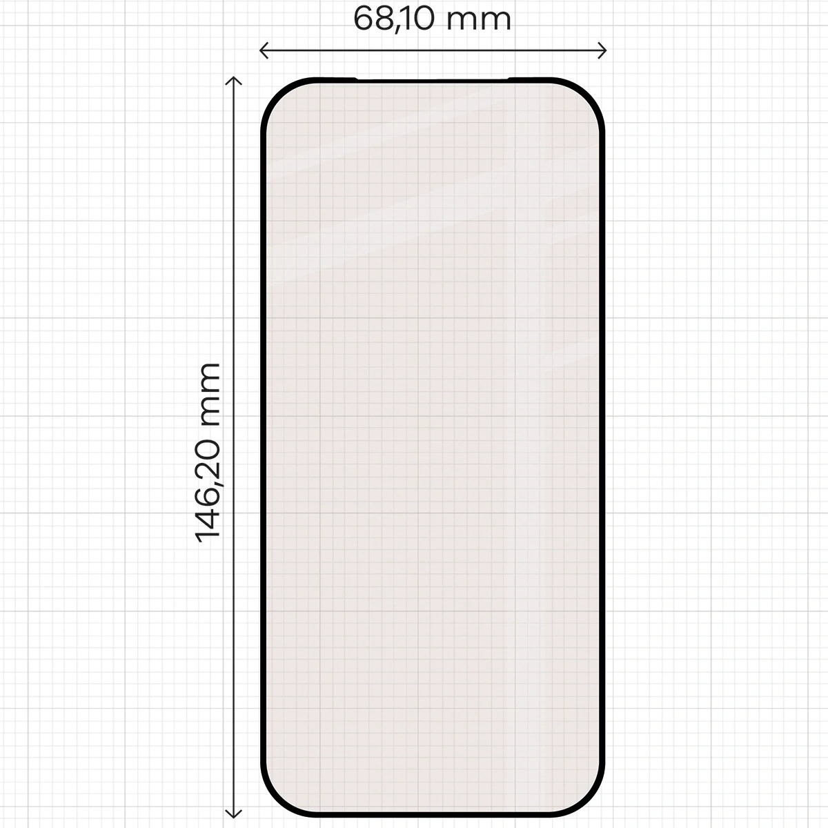 Matowe szkło hartowane Bizon Glass Matte Duo do Apple iPhone 17 Pro, czarna ramka [2 PACK]