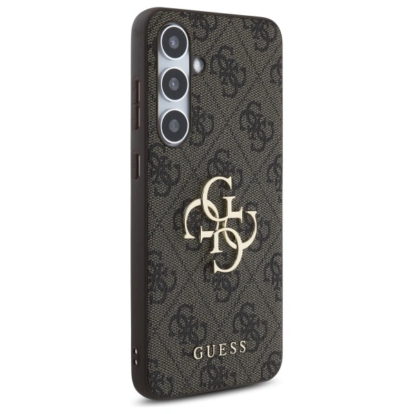 Guess GUHCS24FE4GMGBR Samsung Galaxy S24 FE hardcase 4G Big Metal Logo brown