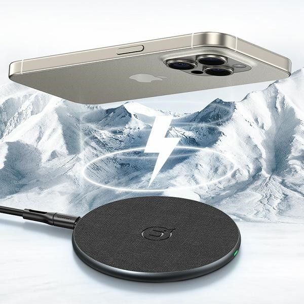 USAMS US-CD223 15W wireless charger black