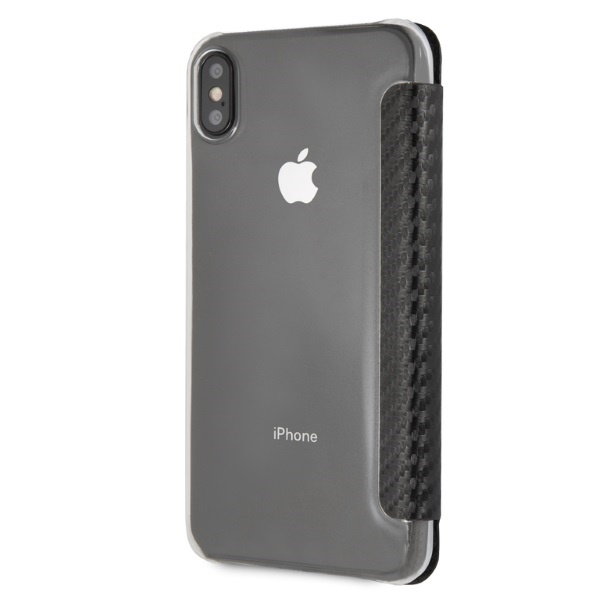 BMW BMTRBKI65PUCARTCBK Apple iPhone XS Max book black Carbon Tricolor Stripe