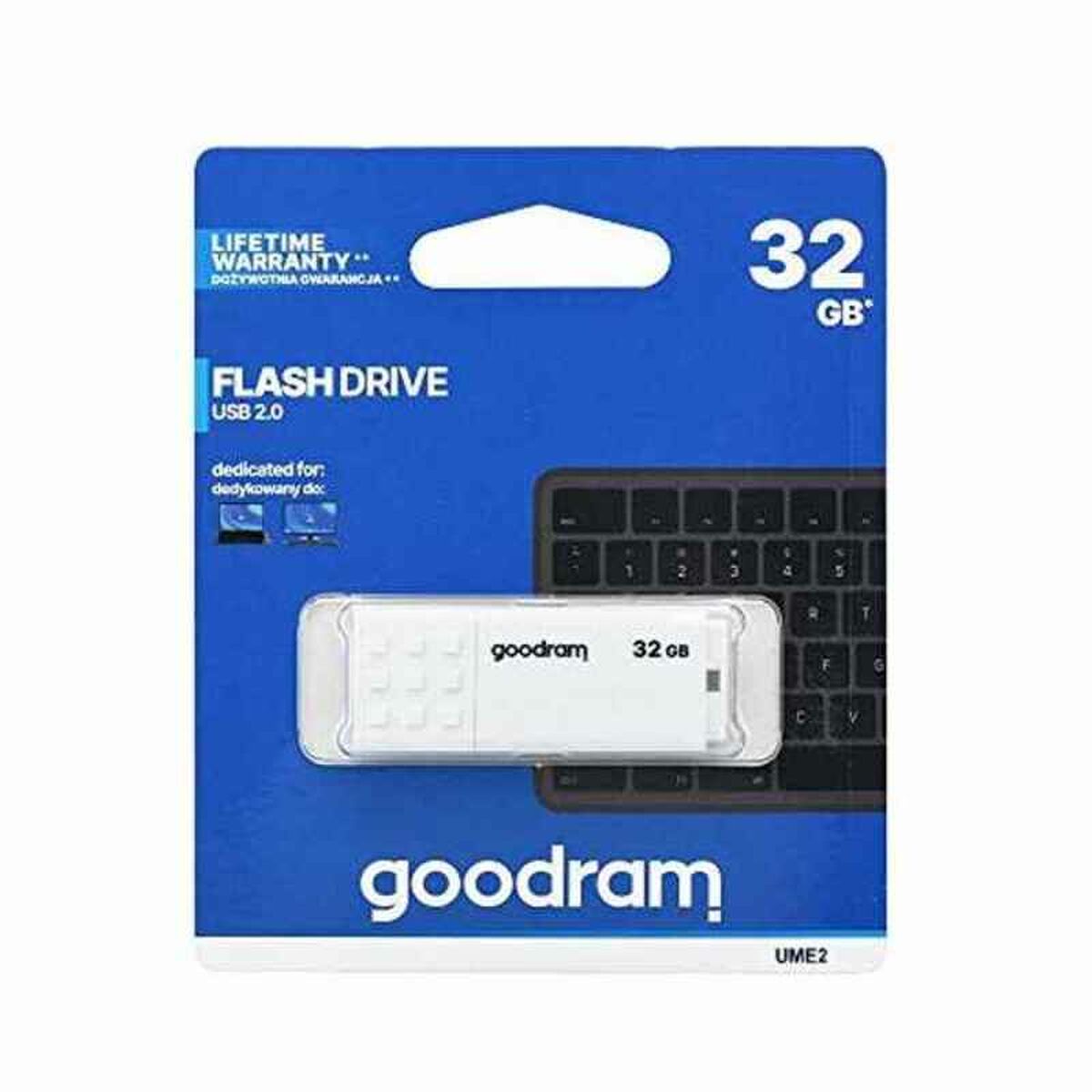 USB stick GoodRam UME2-0320W0R11 USB 2.0 5 MB/s-20 MB/s White 32 GB