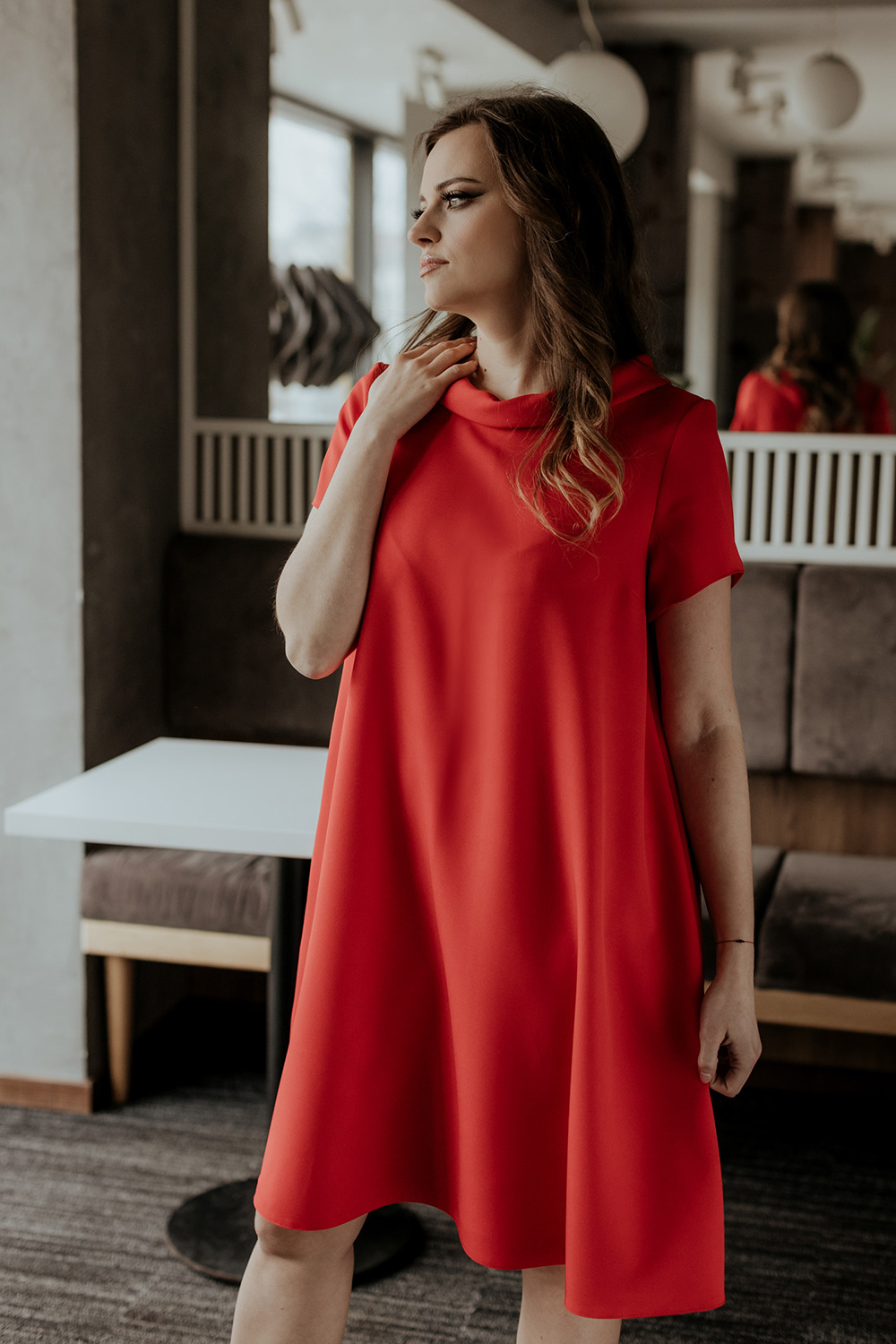 Alltagskleid model 176709 Tessita rot Damen