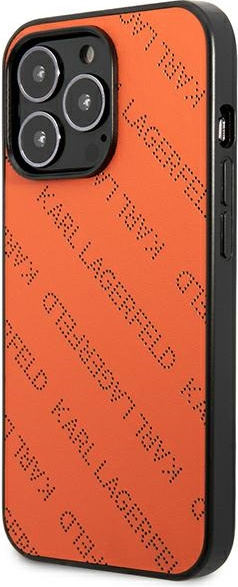 Karl Lagerfeld KLHCP13XPTLO Apple iPhone 13 Pro Max hardcase orange Perforated Allover