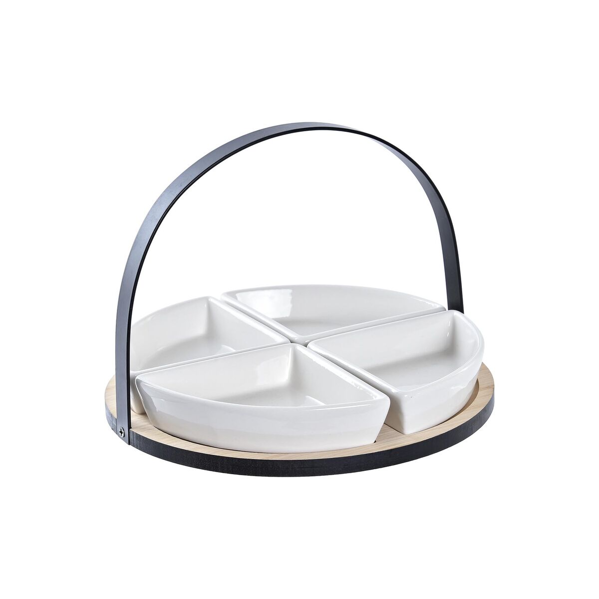 Appetizer Set DKD Home Decor 21,5 x 21,5 x 14 cm Metal Stoneware Loft