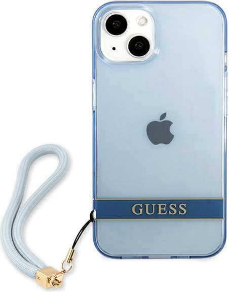 Guess GUHCP13MHTSGSB Apple iPhone 13 blue hardcase Translucent Stap