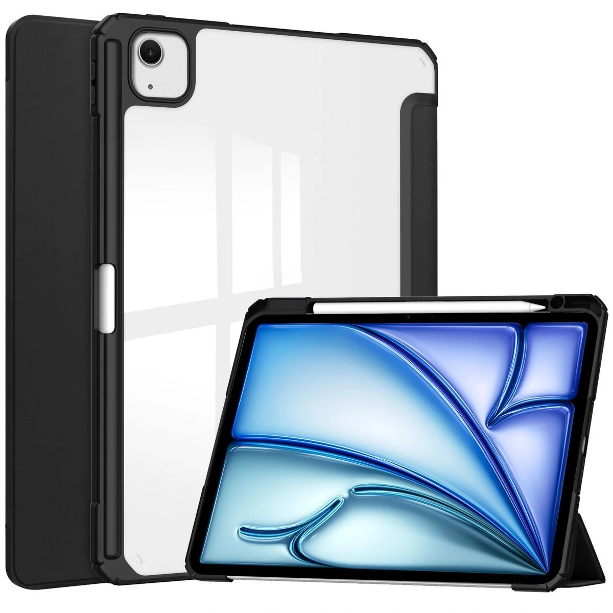 Bizon Case Tab Clear Matt Apple iPad Air 13" 2024 black