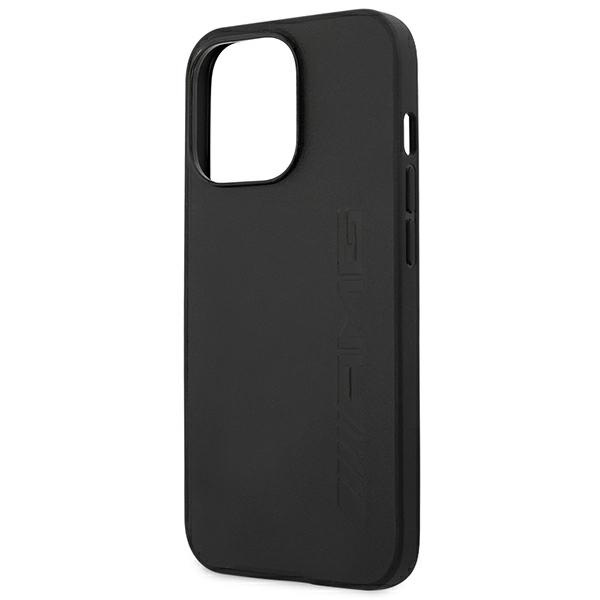 Mercedes AMG AMHCP14LDOLBK Apple iPhone 14 Pro black hardcase Leather Hot Stamped