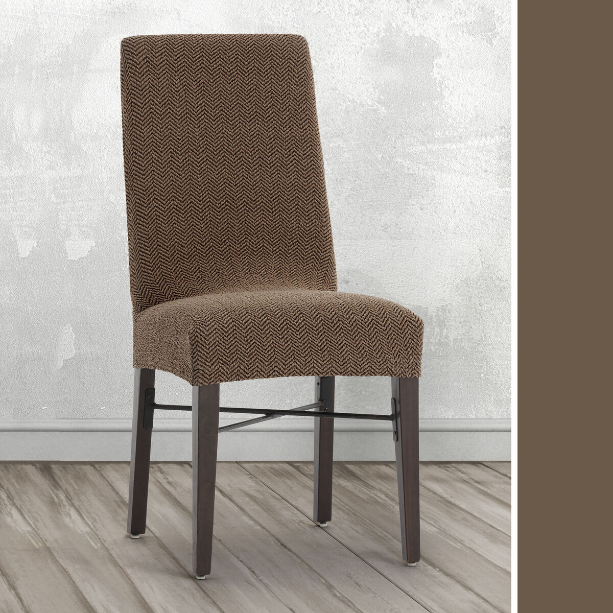 Chair Cover Eysa JAZ Brown 50 x 60 x 50 cm 2 Units