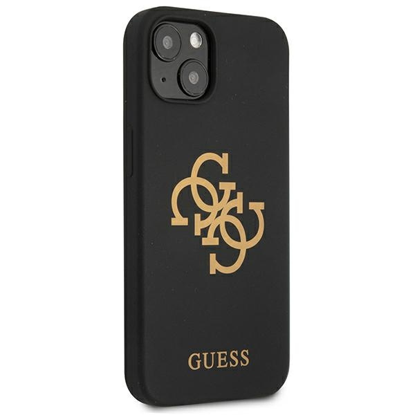 Guess GUHCP13SLS4GGBK Apple iPhone 13 mini black hard case Silicone 4G Logo