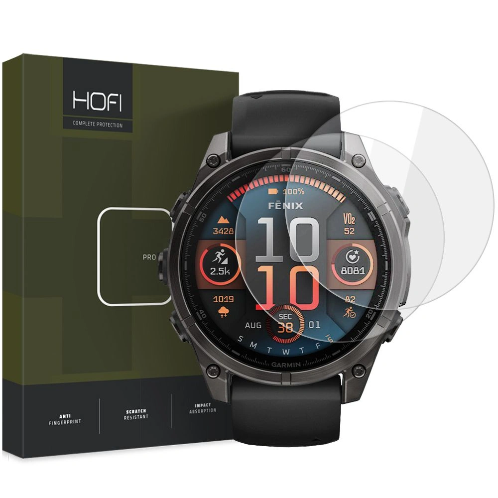 Hofi Glass Pro+ Garmin Fenix 8 47mm Clear [2 PACK]