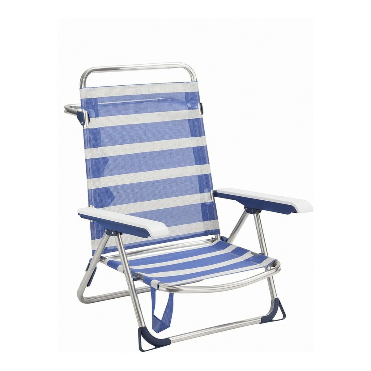 Beach Chair 6075ALF-1556 Aluminium Foldable Multi-position Striped 62 x 82 x 65 cm