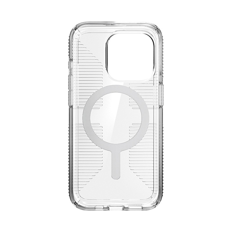 Speck Gemshell Grip MagSafe Apple iPhone 15 Pro (Clear/Chrome Finish)
