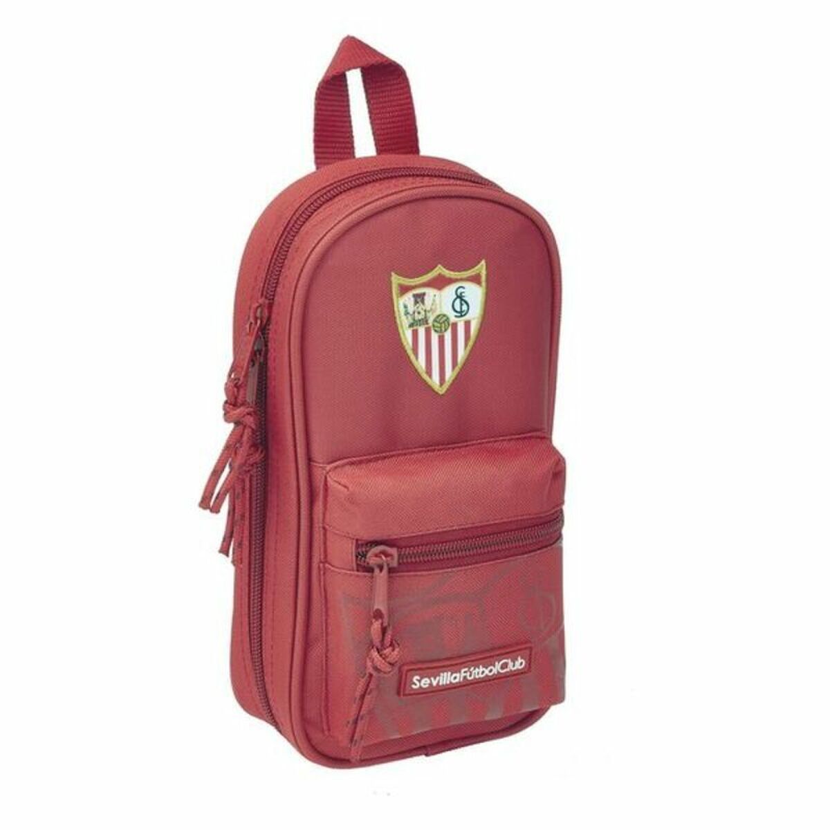 Rucksack mit Federtaschen Sevilla Fútbol Club Rot