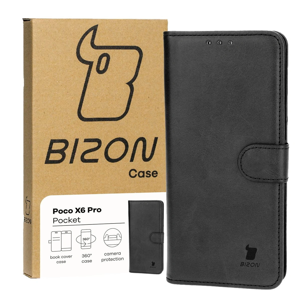 Bizon Case Pocket Xiaomi Poco X6 Pro black