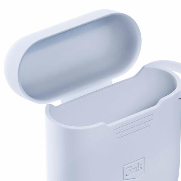 3MK Silicon Case Apple AirPods 2 + carabiner white