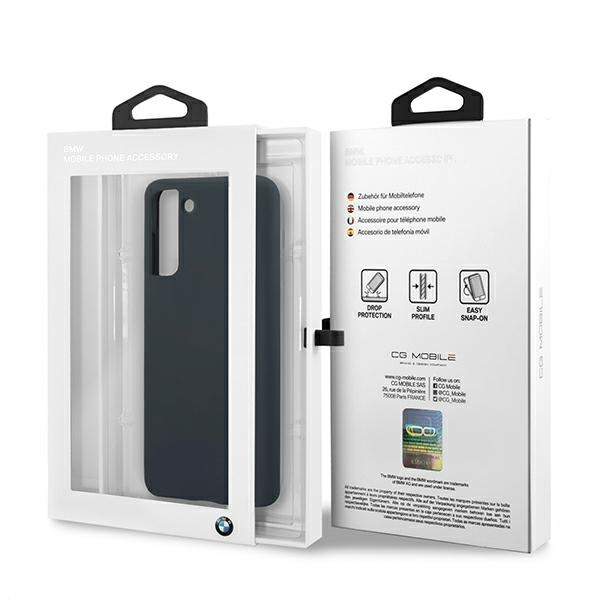 BMW BMHCS21MSILNA Samsung Galaxy S21+ Plus navy hardcase Silicone Signature