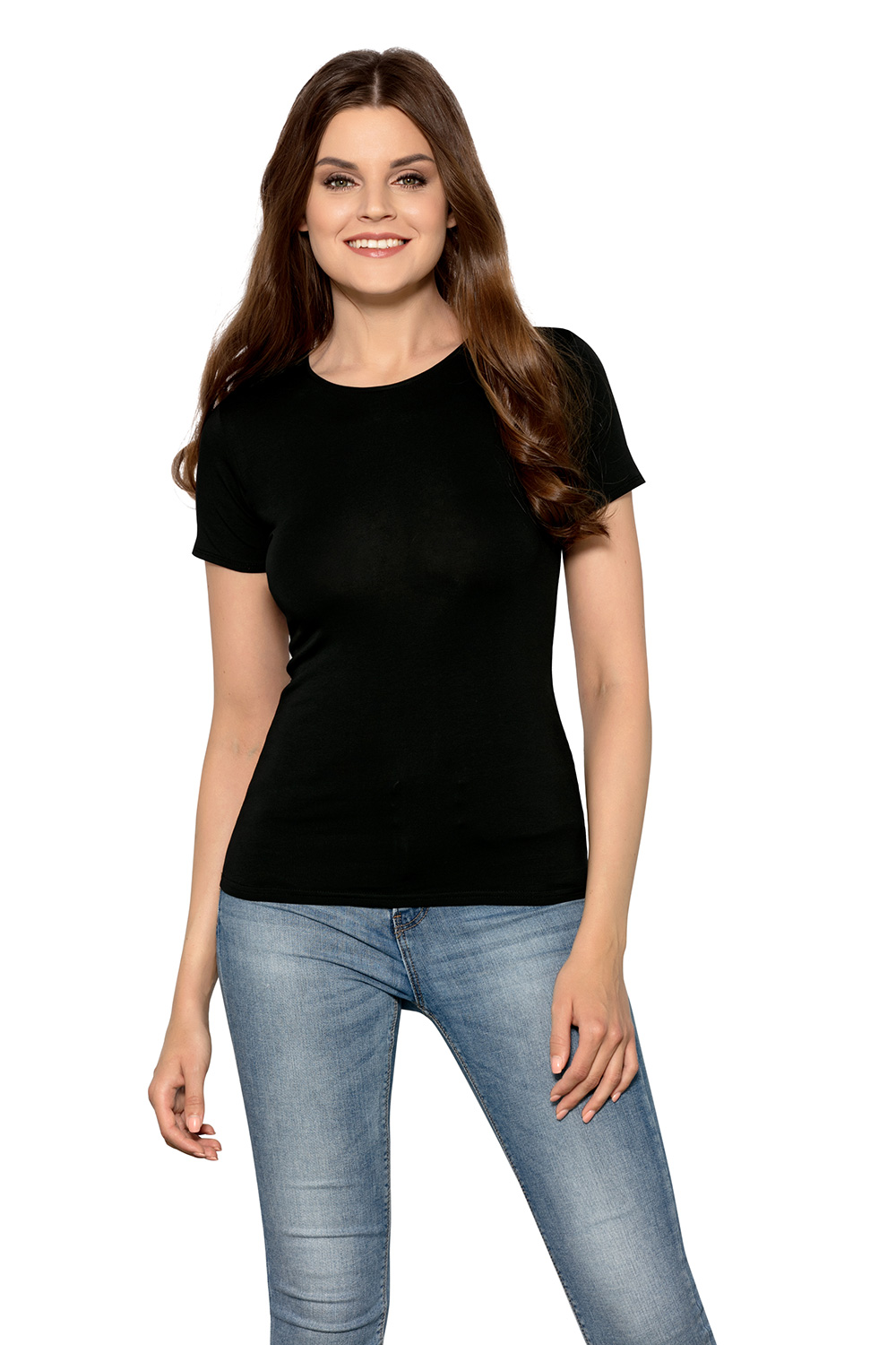 Tshirt Damski Model Claudia Black - Babell Czarny Damska