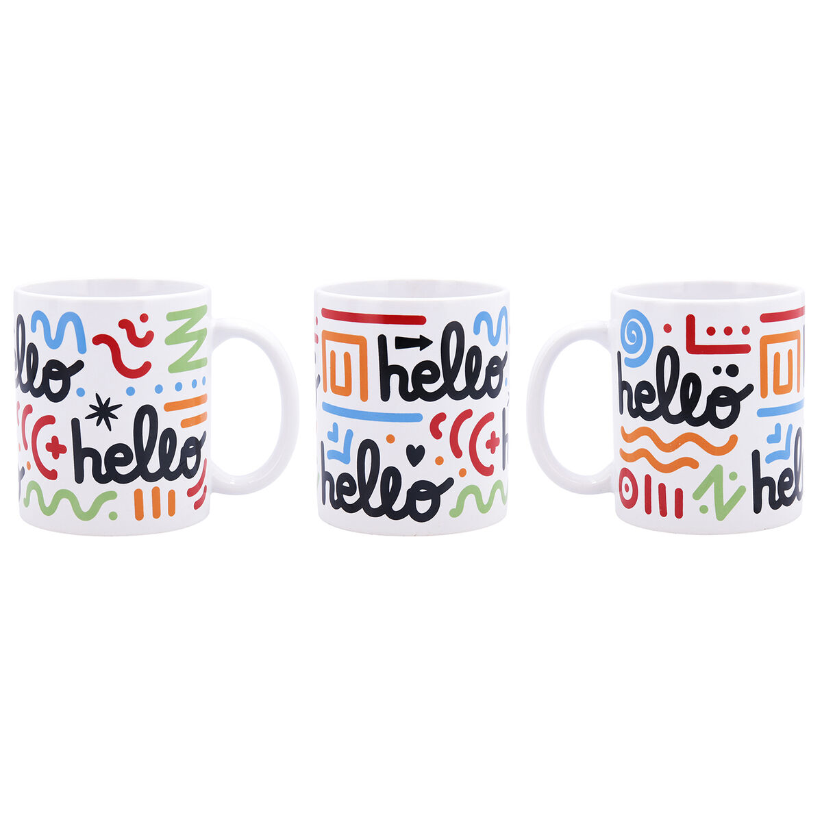 Cup Quid Hello Comics Multicolour Ceramic 330 ml (12 Units)