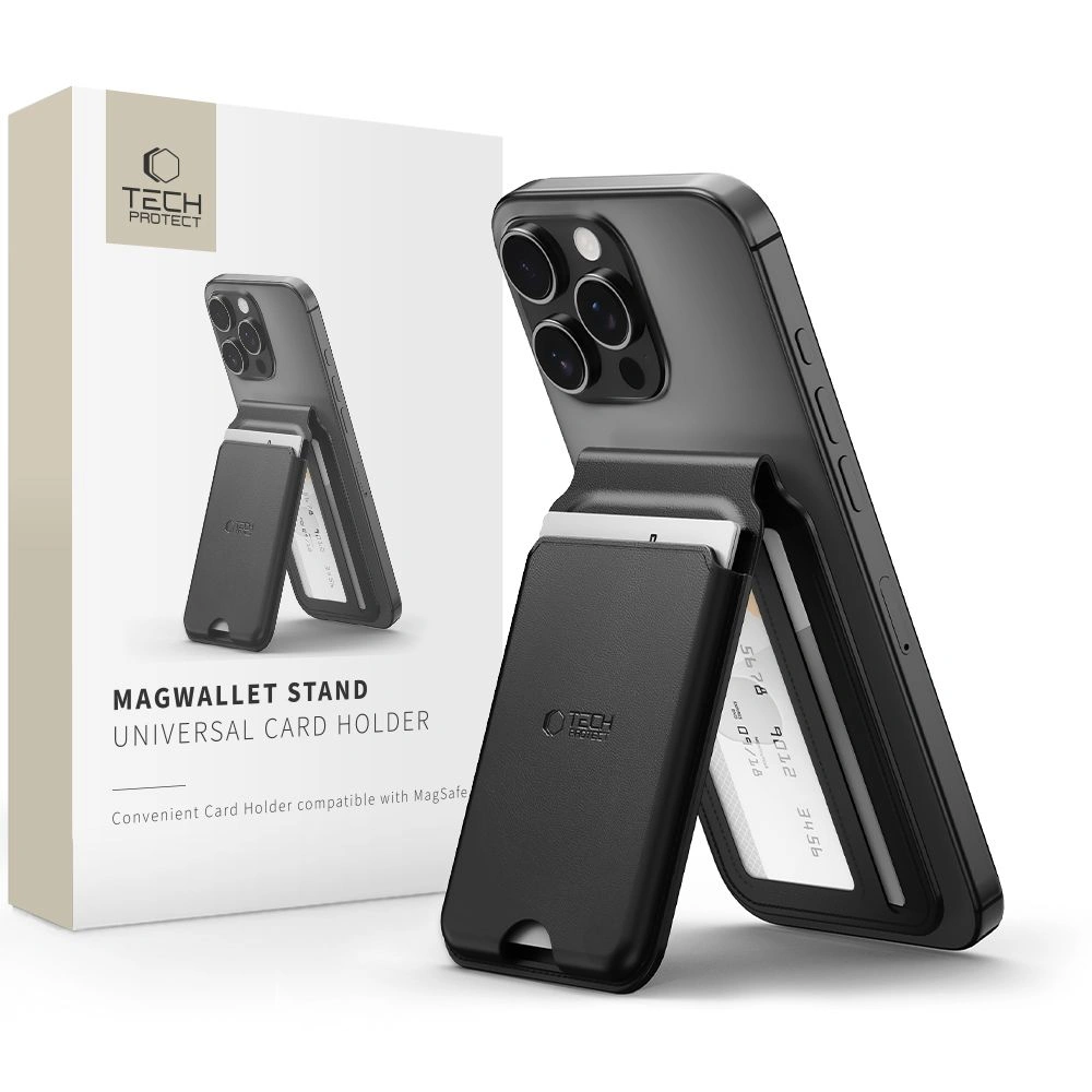 Podstawka Tech-Protect Magwallet Stand MagSafe Universal Magnetic Card Holder Black