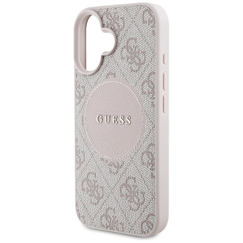 Guess 4G Circle Classic Logo MagSafe Apple iPhone 16 pink