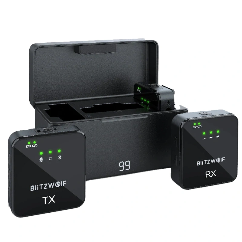 Wireless microphone BlitzWolf, BW-SX63, 1000mAh (black)