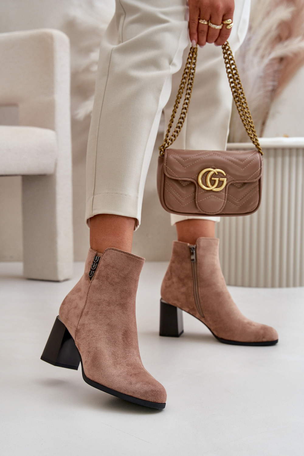  Heel boots model 199846 Step in style  beige