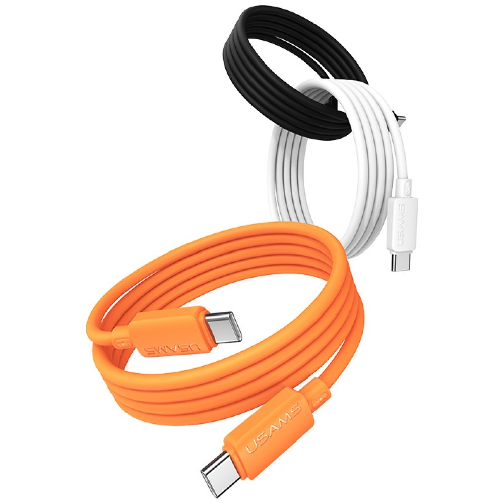 Kabel USAMS U98 30W 3A Silicone Fast Charging USB-C do Lightning biały