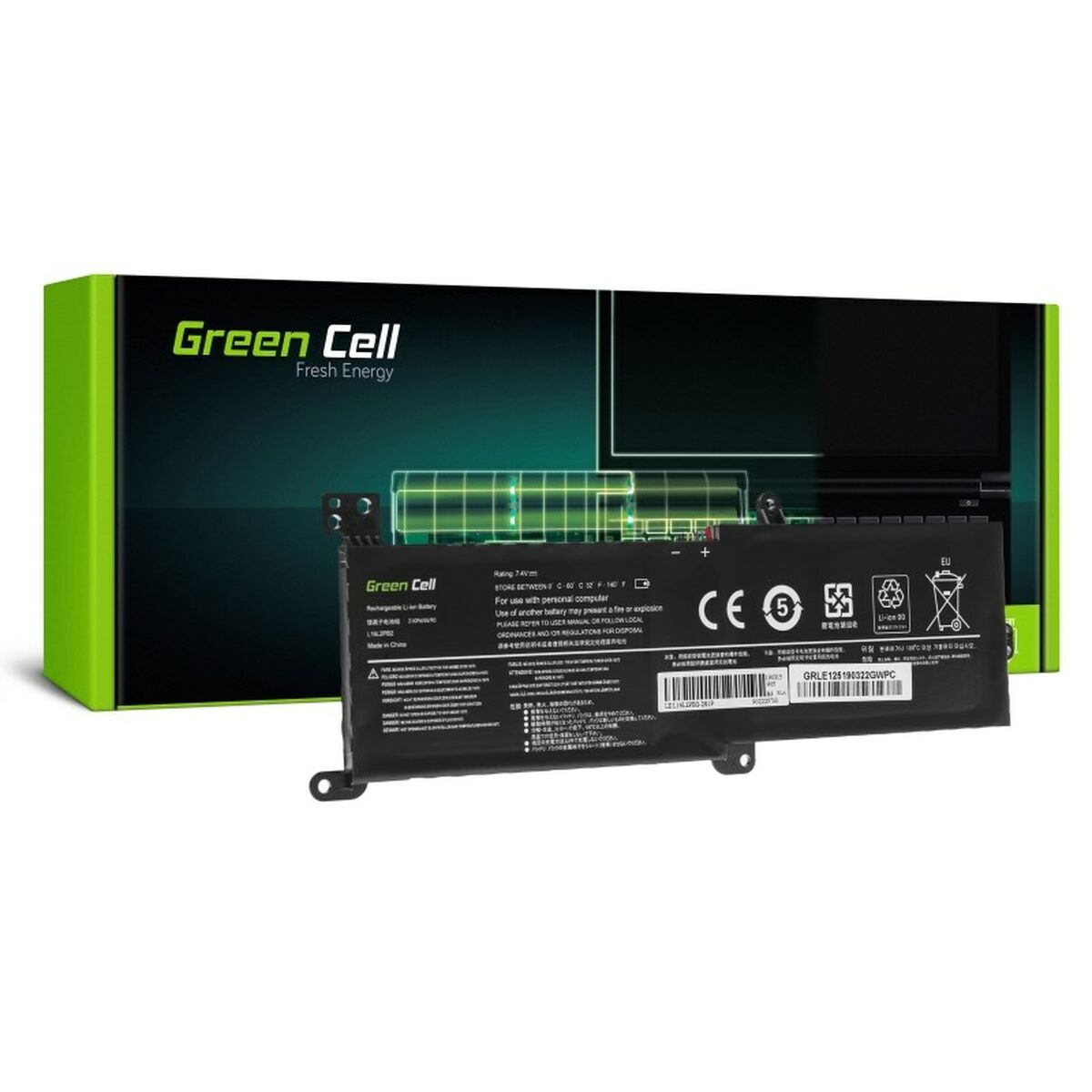 Notebook Battery Green Cell LE125 Black 3500 mAh