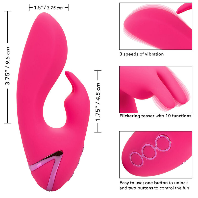 CALIFORNIA EXOTICS - SO. CAL SUNSHINE VIBRATOR RABBIT FUCHSIA BY CALIFORNIA DREAMING
