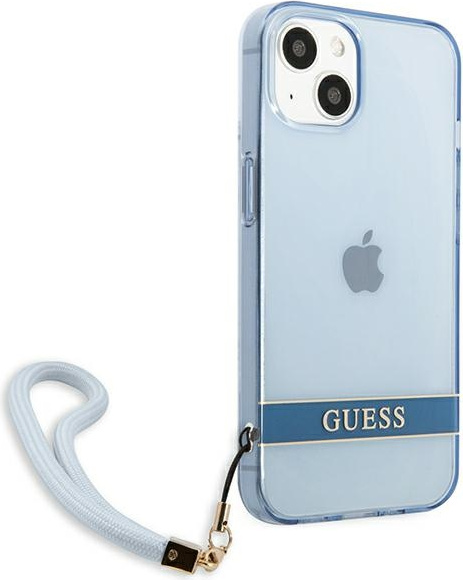 Guess GUHCP13SHTSGSB Apple iPhone 13 mini blue hardcase Translucent Stap